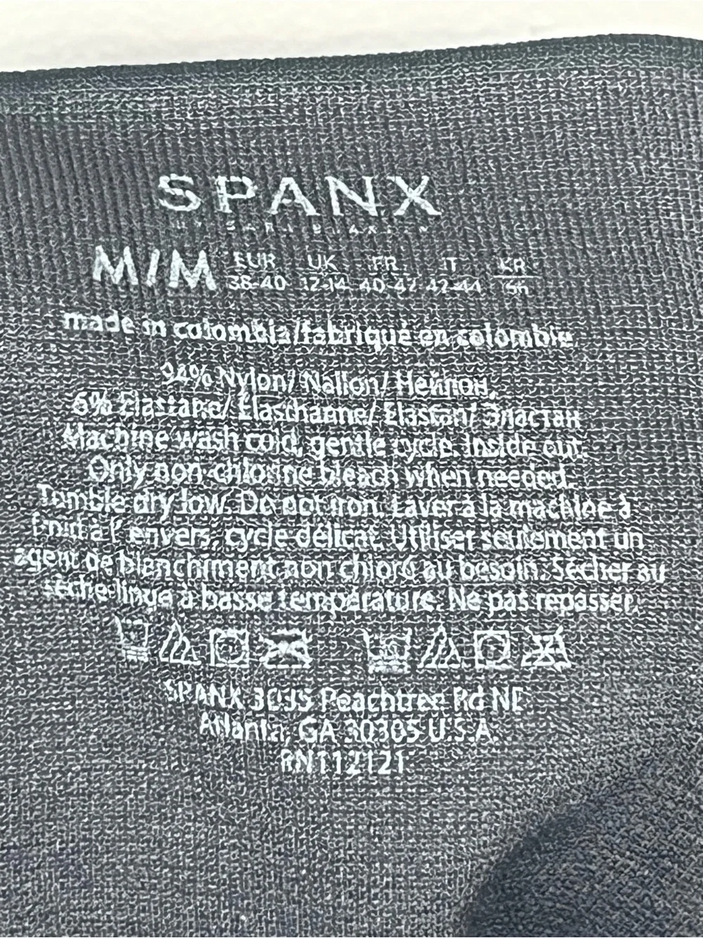 Spanx camo seamless nylon elastane leggings, size medium.